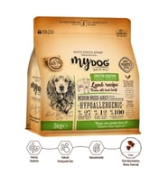 Mydog Az Tahıllı Kuzu Etli Orta Irklar İçin Köpek Maması 3kg