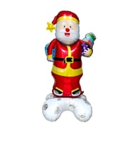 Yılbaşı Partisi Hediye Paketli Noel Baba Folyo Balon 156 cm 1 Adet