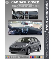 PEUGEOT 207 (2007-2012) Torpido Örtüsü Ön Göğüs Koruma Torpido Koruma Birebir Uyum Kaymaz Özel Kesim