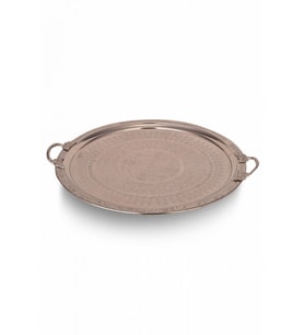 Bakır İşlemeli Tepsi - 38 cm-5841