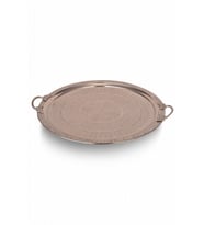Bakır İşlemeli Tepsi - 38 cm-5841