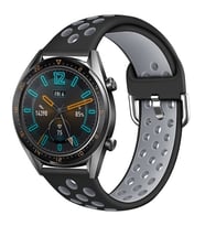 Huawei GT2 46mm 22mm Uyumlu Kordon Silikon Metal Başlıklı Esnek KRD-10 Kayış (Model 4)