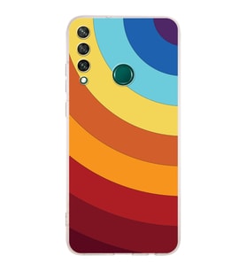 Huawei Y6 p  Kamera korumalı Kapak Renk Cümbüşü Tasarımlı  Şeffaf Kılıf