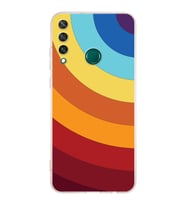 Huawei Y6 p  Kamera korumalı Kapak Renk Cümbüşü Tasarımlı  Şeffaf Kılıf