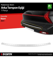 Hyundai Bayon Uyumlu Krom Arka Tampon Eşiği 2021 Üzeri Parça