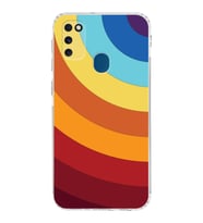 Samsung Galaxy M30s  Kamera Korumalı Kapak Renk Cümbüşü Tasarımlı  Şeffaf  Kılıf