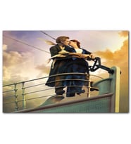 Cakatablo Titanic Rose ve Jack Güvertede MDF Tablo