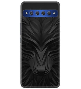 TCL 10 Plus Kılıf Desenli Silikon Black Fox