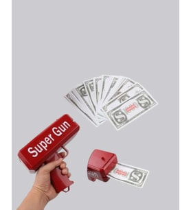 Eğlenceli Para Saçma Tabancası 100 Adet Dolar Kağıdı ile