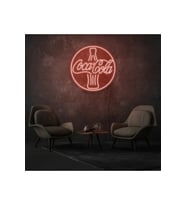 Coca Cola Yazılı ve Şekilli Neon Tabela
