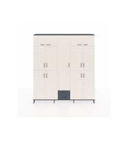Arges Dolap 10 Raflı 2 Çekmeceli 4 Askılı 220x30x243 Antrasit-Aytaşı/Antrasit
