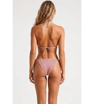 Kadın Bikini Takımı Simli Üçgen Kap Tokalı Normal Bel Slip Alt Ayarlanabilir Askılı Örme Kumaş