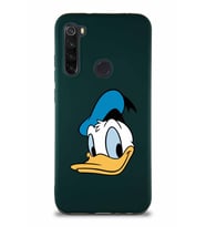 Xiaomi Redmi Note 8 Soft Premier Kapak Donald Duck-B Tasarımlı Silikon Kılıf - Yeşil (Şeffaf)