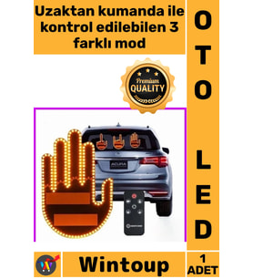 #Led Dekoratif Kablosuz Oto Dış Modifiye Gece Hareketli Selamlama Kumandalı 3 Modlu El Şeklinde Led