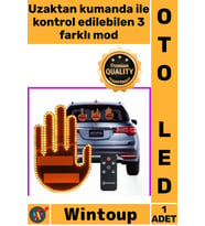 #Led Dekoratif Kablosuz Oto Dış Modifiye Gece Hareketli Selamlama Kumandalı 3 Modlu El Şeklinde Led