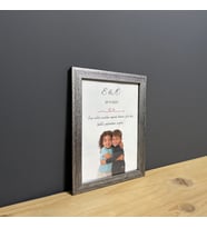 Çocukluk Fotoğraf Birleştirme, Çerçeve, Kişiye Özel, Konsept, Sevgiili Arkadaş Hediye (15x21) (Gri)