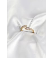 Zirkon Taşlı Gold Renk Pirinç Yüzük TJ-BYK4185