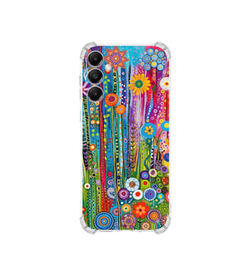 PrintiFy Samsung Galaxy A05s ile Uyumlu Düşlerin Dansı Serisi Folklorik Bahçe Tasarımlı Uv Baskılı Köşe Korumalı Antişok Kılıf