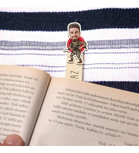 Kişiye Özel Komando Karikatürlü Çubuk Kitap Ayracı