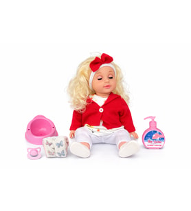 Toyx Altını Islatan Konuşan Bebek 35 cm – Aksesuarlı Bakım Oyuncak Seti 3+ Yaş