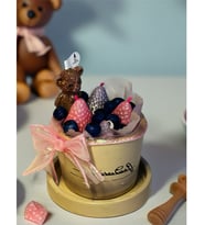 HONEY BEAR DESSERT MUM (Pembe - Fuşya - Krem)