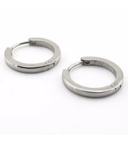 EĞİMLİ TASARIM 18mm BÜYÜK BOY HALKA ÇELİK ERKEK KÜPE E625