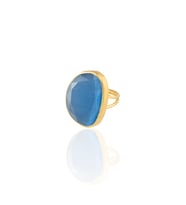 Kadir Jewellery 22 Ayar Altın Kaplama Kadın Fosil Taşlı Yüzük