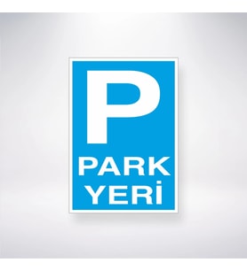 P Park Yeri 21x35 Arkası Yapışkanlı Levha