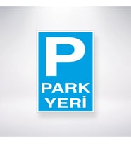 P Park Yeri 21x35 Arkası Yapışkanlı Levha