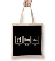 Eat Sleep F1 Formula 1 Bez Çanta Uzun Saplı
