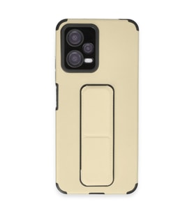 Poco X5 5G Kılıf Mega Standlı Silikon - Gold