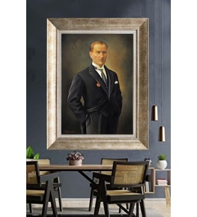 Gümüş Çerçeveli Atatürk Tablo ds184