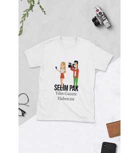 Kişiye Özel Gazeteciler ve Basın Bayramı Tasarımlı Tshirt (Beyaz)