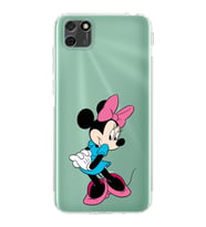 Huawei Y5 p  Kamera korumalı Kapak Minnie Mouse Tasarımlı  Şeffaf Kılıf