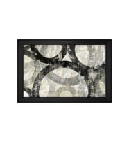 Soyut Şekiller Motifli Kanvas Tablo 50 x 70 cm Siyah Çerçeve