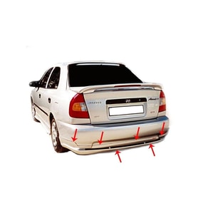 Hyundai Accent Uyumlu Arka Tampon Altı Fiber 2000-2003