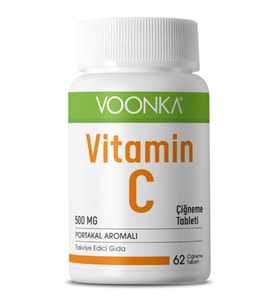 Voonka Vitamin C 500 Mg 62 Çiğneme Tableti - Portakal Aromalı