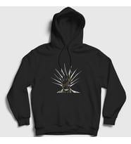 Presmono Unisex Siyah Kenpachi V2 Anime Bleach Kapüşonlu Sweatshirt 127860tt
