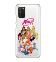 Samsung Galaxy A02S Uyumlu Winx Club Desenli Şeffaf Telefon Kılıfı