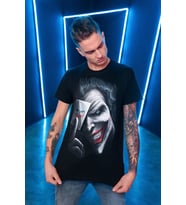 Unisex Joker Baskılı Oversize Tshirt (Siyah)
