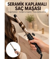 Mulvxkrg Krg02 25 Mm Seramik Saç Maşası Kalın Bukle Ve Hacimli Dalga İçin Yeni Nesil (Mulvix)