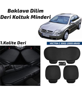 Opel Vectra C 2002-2009 Arası Siyah Deri Oto Koltuk Minderi