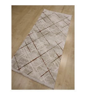 HALIMARKA K-TKY TK001K KİREMİT KREM MODERN HALI YOLLUK 97X200 CM