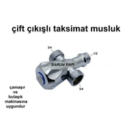 ÇİFT ÇIKIŞLI TAKSİMAT MUSLUĞU KROM