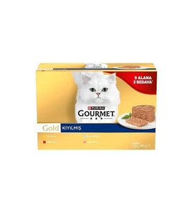 Gourmet Gold Kıyılmış Karışık Etli Kedi Konservesi 85 gr (9+3)
