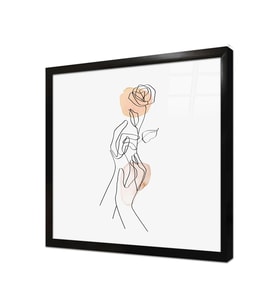 Tablosan Line Art Çerçeveli Cam Tablo