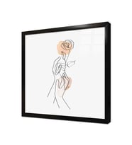 Tablosan Line Art Çerçeveli Cam Tablo