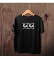 Babalar Günü Hediye Baba Temalı Baskılı Oversize Bisiklet Yaka T-shirt - Siyah