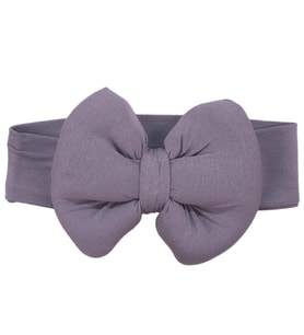 Kız Bebek Büyük Fiyonklu Mor Bandana (Standart)