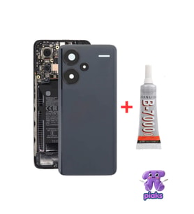 Redmi Note 13 Pro+ Plus Arka Kapak Pil Batarya Kapağı Kamera Lensli 23090RA98G Uyumlu + B700